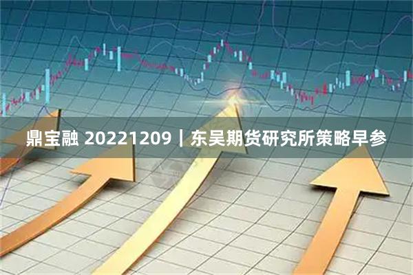 鼎宝融 20221209｜东吴期货研究所策略早参