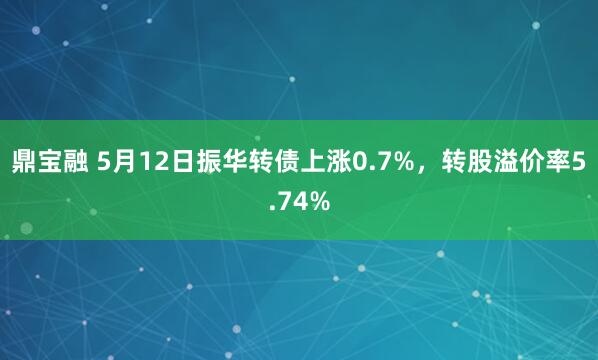 鼎宝融 5月12日振华转债上涨0.7%，转股溢价率5.74%